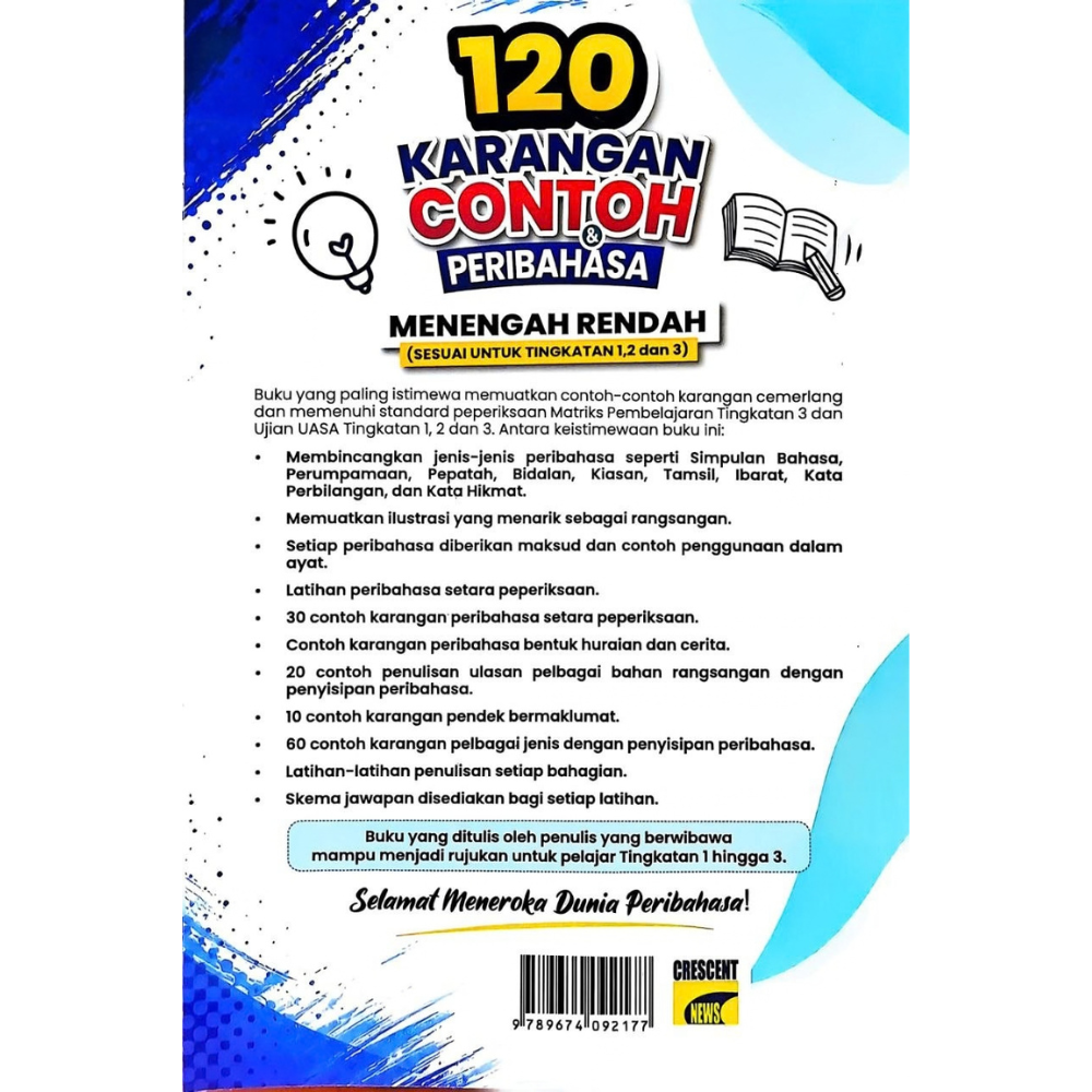 120 Karangan Contoh & Peribahasa Menengah Rendah Sesuai untuk Tingkatan 1 2 dan 3 - ( Crescent News ) - Image 2
